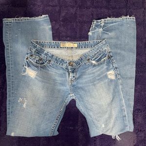 low rise boot cut jeans